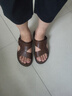 星頭啄木鳥(niǎo)【100%牛皮牛筋底】2025新款涼鞋男真皮男士防滑涼拖兩用沙灘鞋男 星頭啄木鳥(niǎo)5807新款棕色/N 42 曬單實(shí)拍圖