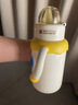 皇寵嬰幼兒保溫杯1歲以上寶寶水杯直吸嘴吸管不易嗆學(xué)飲杯330ml+背帶 曬單實(shí)拍圖