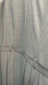 edition連衣裙女夏新款無(wú)袖V領(lǐng)羊毛背心裙西裝百褶長(cháng)裙配腰帶 淺花灰色 S 160 曬單實(shí)拍圖