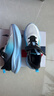 鴻星爾克（ERKE）童鞋男女童跑鞋兒童春季新品密網(wǎng)緩震運動(dòng)鞋爾克白/泳池藍/正黑38 曬單實(shí)拍圖