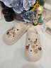 利達妮（TZLDN）eva洞洞鞋女士外穿防滑夏季防臭踩屎感家居家用沙灘涼鞋包頭拖鞋 小熊基地(12個(gè)) 38-39 【標準碼】 曬單實(shí)拍圖
