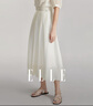 ELLE法式萊賽爾天絲長(cháng)款半身裙女2026夏季新款垂墜感氣質(zhì)顯瘦裙子 米白 S 曬單實(shí)拍圖