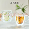 京東京造 玻璃杯 個(gè)人專(zhuān)用茶水杯子雙層玻璃耐熱咖啡馬克杯380ml 曬單實(shí)拍圖