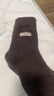 莫代爾70%羊毛襪男士中筒襪秋冬季長(cháng)襪刺繡加絨加厚東北保暖厚襪子3雙裝 曬單實(shí)拍圖