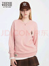 Teenie Weenie小熊女裝衛衣秋冬簡(jiǎn)約寬松休閑學(xué)院風(fēng)圓領(lǐng)套頭上衣 粉色 M 曬單實(shí)拍圖