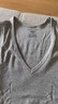 三槍V領(lǐng)T恤男[7A原紗抗菌]純棉羅紋彈力百搭短袖基礎打底汗衫(2枚裝） 曬單實(shí)拍圖