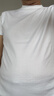 奧德里奇（Aodeliqi）短袖T恤男士夏季絲光棉涼感透氣純色打底衫半袖小高領(lǐng)修身t恤上衣 白色 L 曬單實(shí)拍圖