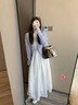 妍莉芬（yanlifen）2026年春季新款小個(gè)子穿搭衣服法式針織連衣裙女裝套裝長(cháng)裙子春秋 【開(kāi)衫+連衣裙】 M /45/55kg/ 曬單實(shí)拍圖
