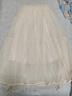 香影白色網(wǎng)紗半身裙女2026春季新款氣質(zhì)高腰長(cháng)裙垂墜感a字紗裙子 鷺白 S 155/60A/85-95斤 曬單實(shí)拍圖
