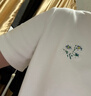 茵曼（INMAN）茵曼白色休閑圓領(lǐng)刺繡T恤2026春女裝新款寬松短袖上衣 白色 M 曬單實(shí)拍圖