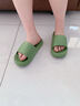 利達妮（TZLDN）踩屎感拖鞋女士2026新款夏季外穿防滑防臭室內居家用厚底涼拖鞋男 綠色 38-39 【適合37-38】 曬單實(shí)拍圖