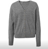 伊芙麗（eifini）朱珠代言V領(lǐng)單排金屬扣純羊毛針織開(kāi)衫百搭舒適女外套秋裝 云煙灰 V領(lǐng)開(kāi)衫 M 105-115斤 曬單實(shí)拍圖