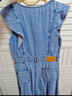 UR夏季新款女裝復古牛仔荷葉邊牛仔連衣裙UWG850114 藍色 XS 曬單實(shí)拍圖