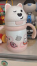 babycare西高地保溫杯學(xué)飲兒童寶寶學(xué)生上學(xué)水壺吸管直飲杯外出6月+-小粉 曬單實(shí)拍圖