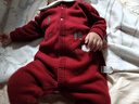 babylove【清倉】嬰兒毛織連體衣秋冬款純棉針織衣服寶寶哈衣圣誕保暖毛衣 深花紅 73cm 曬單實(shí)拍圖