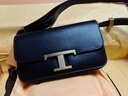 TOD'S官方TIMELESS大T扣迷你皮革單肩包斜挎包手提包休閑包 黑色 PZ 曬單實(shí)拍圖