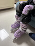 斯威（SWAY）輪滑鞋兒童溜冰鞋男女童初學(xué)套裝中小學(xué)滑輪滑冰旱冰鞋成人直排輪 莫紫八輪全閃+頭盔護具+一體支架 M (適合6-12歲)平時(shí)鞋碼31-36 曬單實(shí)拍圖