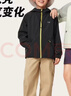 李寧（LI-NING）童裝兒童運動(dòng)風(fēng)衣男女小大童反光加高防風(fēng)領(lǐng)夾克外套170YFDW157-2 曬單實(shí)拍圖