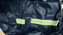 塵玲 成人長(cháng)款連體雨衣帶帽檐安保戶(hù)外工地安全反光雨衣 均碼 曬單實(shí)拍圖
