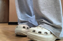 京東京造【6cm厚底】戶(hù)外洞洞鞋eva涼拖鞋夏季外穿增高拖鞋女卡其  36-37 曬單實(shí)拍圖