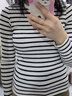 H&M女裝T恤春季簡(jiǎn)約羅紋條紋修身圓領(lǐng)長(cháng)袖柔軟上衣1203084 白色/條紋024 S 160/88 曬單實(shí)拍圖