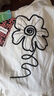初語(yǔ)T恤裙女2025夏季新款花朵刺繡圓領(lǐng)收腰涼感萊賽爾連衣裙 米白色XL 曬單實(shí)拍圖