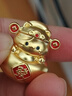 潮宏基 福佑招財福貓黃金擺件足金投資金5D硬金送女友生日禮物 計價(jià) 足金擺件（配玻璃罩） 4.65g 曬單實(shí)拍圖