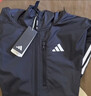 adidas防風(fēng)跑步運動(dòng)修身連帽夾克外套男裝秋季阿迪達斯 黑色   L 曬單實(shí)拍圖