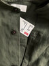 優(yōu)衣庫男裝女裝棉麻立領(lǐng)襯衫/短袖襯衣26春夏新款482485 57 深橄欖色 M 曬單實(shí)拍圖