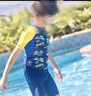 迪卡儂（DECATHLON）兒童泳衣男童短款抗氯游泳服易穿脫連體式泳裝-5411566 曬單實(shí)拍圖