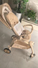 丸丫T6-2遛娃神器高景觀(guān)嬰兒推車(chē)可坐可躺輕便折疊可換向香檳金PLUS 曬單實(shí)拍圖