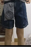 UR2025夏季新款女裝休閑復古水洗腰帶牛仔短褲UYU850069 曬單實(shí)拍圖