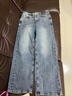 ONLY 2026春季松弛風(fēng)皮牌裝飾水洗高腰直筒牛仔褲女|126132091 曬單實(shí)拍圖