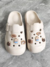 利達妮（TZLDN）eva洞洞鞋女士外穿防滑夏季防臭踩屎感家居家用沙灘涼鞋包頭拖鞋 小熊基地(12個(gè)) 38-39 【標準碼】 曬單實(shí)拍圖