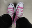 匡威（Converse）All Star春季新品經(jīng)典男女高幫帆布鞋甜桃粉M9006C M9006C 37 曬單實(shí)拍圖