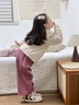 歐姆熊女童春秋款工裝褲2025新款洋氣小童春季長(cháng)褲女寶寶兒童裝春裝褲子 玫紫色 130 cm 曬單實(shí)拍圖