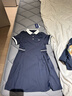 納維凱爾兒童連衣裙夏季短袖裙子速干透氣中大童休閑女童運動(dòng)裙polo連衣裙 【運動(dòng)收腰】深藍 140 曬單實(shí)拍圖