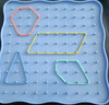 得力（deli）小學(xué)數學(xué)釘子板幾何圖形板教具雙面釘板小學(xué)生一二年級認識圖形用彩色皮筋多功能勾釘板 【數學(xué)釘子板】附10個(gè)橡皮筋+說(shuō)明書(shū) 曬單實(shí)拍圖
