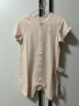 babylove【清倉】嬰兒連體衣夏季薄款短袖哈衣外出爬服純色竹棉居家睡衣 微粉色 90cm 曬單實(shí)拍圖