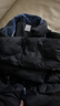巴拉巴拉童裝兒童羽絨服男女童寶寶冬裝拼接外套三防保暖上衣百搭 黑色牛仔-灰鴨絨-85%絨子-209425107101 140 曬單實(shí)拍圖
