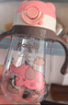 小土豆（potato）兒童水杯寶寶水杯帶重力球吸管帶手柄開(kāi)學(xué)喝水杯 300ml蜜桃粉 曬單實(shí)拍圖