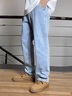 羅蒙純棉牛仔褲男士夏季薄款2026年爸爸裝寬松直筒男褲中年商務(wù)長(cháng)褲子 9342淺藍色長(cháng)褲【夏季薄款】 32 （腰圍2尺5） 曬單實(shí)拍圖