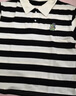嘟嘟家兒童短袖夏裝男童條紋POLO衫女童透氣半袖寶寶夏季寬松上衣 黑白條 100 cm 曬單實(shí)拍圖