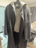 ELLE【明星同款】綿羊毛自在廓形雙面呢大衣女25冬新款毛呢外套 深灰（大衣+馬甲真兩件套） L 曬單實(shí)拍圖