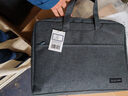 得力（deli）公文包加寬立體辦公手提袋/會(huì )議包/事務(wù)包/文件包/商務(wù)拉鏈袋電腦包公文包男 灰色 曬單實(shí)拍圖