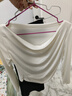 百圖betu女裝春夏新款毛針織衫溫柔系V領(lǐng)長(cháng)袖寬松開(kāi)衫女2403T11 米白 M 曬單實(shí)拍圖