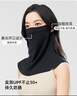 玖慕（JIUMU）冰絲防曬面罩女士夏季防紫外線(xiàn)遮陽(yáng)面紗開(kāi)車(chē)護頸脖套透氣全臉口罩 曬單實(shí)拍圖
