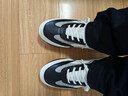 愛(ài)步（ECCO）休閑鞋 百搭運動(dòng)厚底板鞋簡(jiǎn)約撞色男鞋 街頭球鞋539804 白色/黑色/鴿子灰53980461195 40 曬單實(shí)拍圖