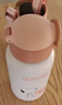 史努比（SNOOPY）兒童保溫杯帶吸管直飲男女小學(xué)生316不銹鋼喝水杯子雙蓋壺500ml咖 曬單實(shí)拍圖