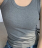 俞兆林背心女吊帶美背內搭外穿白色螺紋彈力運動(dòng)打底衫無(wú)袖t恤上衣 曬單實(shí)拍圖
